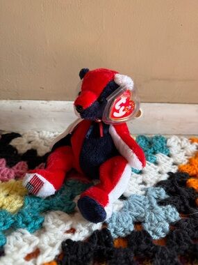 Ty Retired USA Patriot Bear Beanie Baby with Original Tags and ERRORS